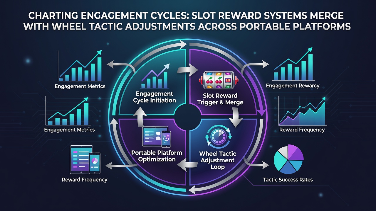 Diagramm zeigt Engagement-Zyklen mit Slot-Belohnungen und Radtaktiken auf mobilen Geräten