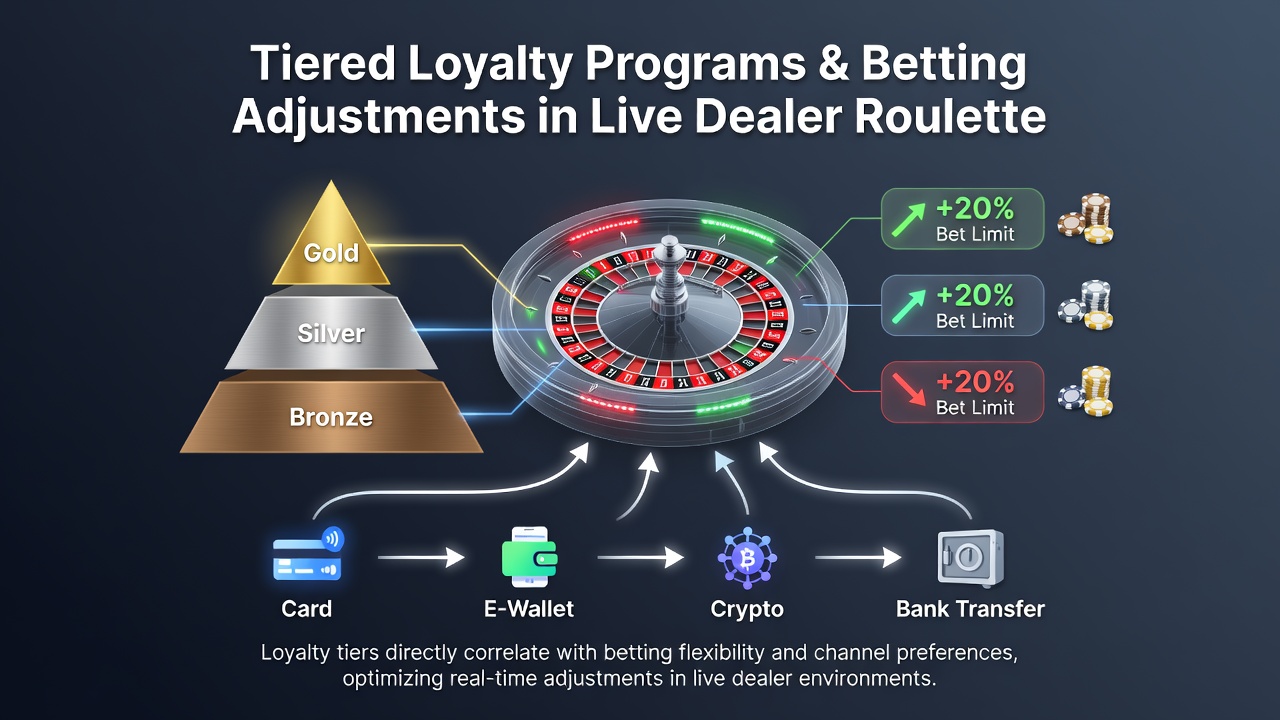 Live-Dealer-Roulette mit gestaffelten Treueebenen und Zahlungskanälen