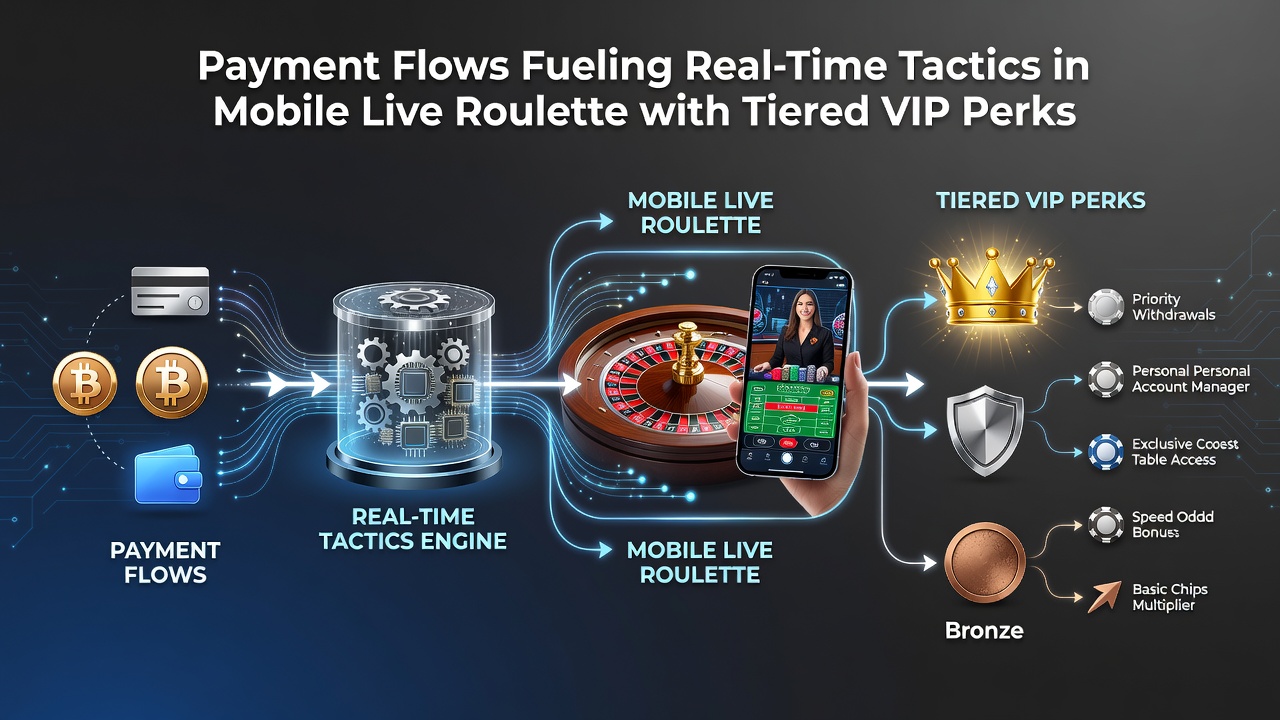 Mobile Live-Roulette-Oberfläche mit VIP-Stufenanzeige und Zahlungsoptionen